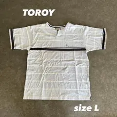 新品・未使用 TOROY ボーダー ヘンリーネック Tシャツ Lサイズ メンズのサムネイル