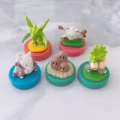 ポケモン　フィギュアスタンプ　5個セット　レトロ