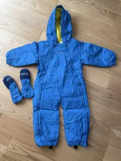 モンベル　ベビー90サイズ　パウダーカバーオール&パウダーミトン