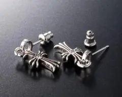 silver925 クロス ピアス 十字架 ベイビーファットシルバー 37 新品