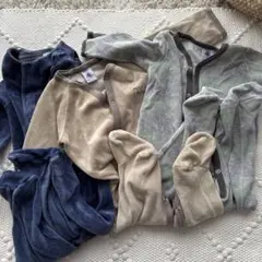 PETIT BATEAU gap ロンパース　足付きカバーオール3点セット