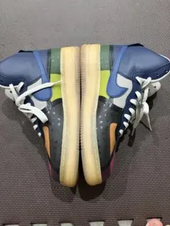 ネイビー/マルチカラー ハイカットスニーカー