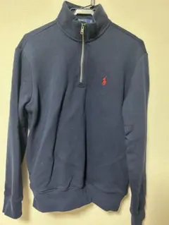 【美品】Polo Ralph Lauren ネイビー ハーフジップ スウェットのサムネイル