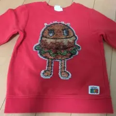 赤いハンバーガーキャラクター トレーナー