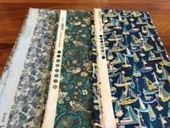 LIBERTY 生地セット 花柄・植物柄・帆船柄I