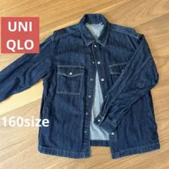 ユニクロ デニムシャツジャケット 160