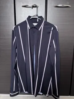 ZARA ネイビー ストライプ 長袖シャツ