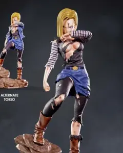 ドラゴンボール 人造人間18号 ガレージキット フィギュア 塗装完成品