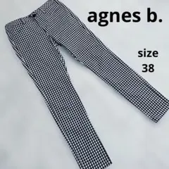 美品 agnes b. アニエスベー ギンガムチェック ストレッチパンツ 日本製のサムネイル