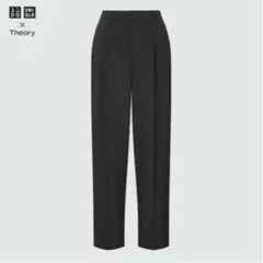 ユニクロ theory 感動タックイージーパンツ ブラック L