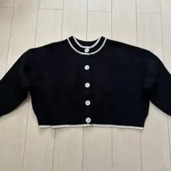 GRL クロップド ブラック カーディガン Fサイズ