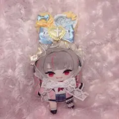 ぬいぐるみ ヘッドドレス にじぱぺっと 10〜11cm 猫耳 ピンク いちご
