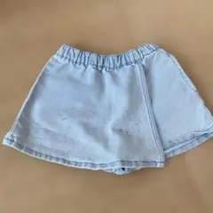 130 ライトブルー デニム スカートパンツ