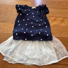 branshes ドット柄 Tシャツ 120cmシフォンスカート110cm