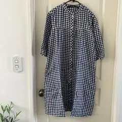 ベルメゾン✨マタニティパジャマ2点M〜L ルームウェアギンガムワンピース+パンツ