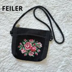 FEILER フェイラー リアローズ ショルダーバッグ ブラック 花柄 斜めがけのサムネイル