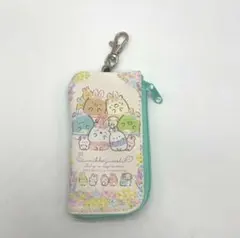 新品未使用　すみっコぐらし　キーケース　パスケース　リール付き　ミント