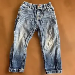 EDWIN デニムブルーパンツ ダメージ加工　90