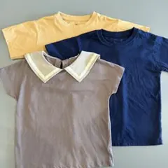 無印良品　ペアマノンセーラーカラー 120キッズ半袖Tシャツセットのサムネイル