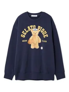新品ジェラートピケ　スポーティーベア裏毛プルオーバー　スウェットくま3/6㈮まで