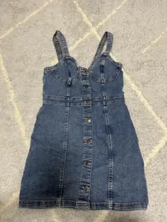 H&M デニム　ワンピース　サロペット