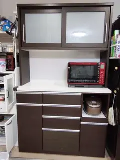 値下げ不可‼️【松田家具】キッチンボード 食器棚ホワイト幅117cm