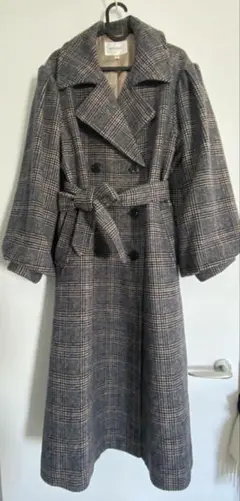 moussy チェック柄 ロングコート F 冬