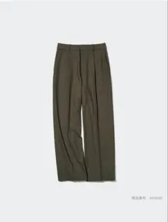 ユニクロ　タックワイドパンツ　XS オリーブ　UNIQLO オンライン限定