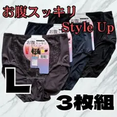 レース ガードルショーツ 3枚組 L 補整下着 パワーネット ヒップギャザー