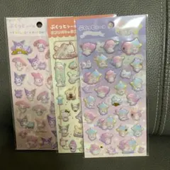ぷくっとシールマイメロディ、クロミ 、サンリオ　3シートセット