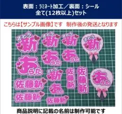 佐藤 新 ミニ うちわ文字 ステッカーシール