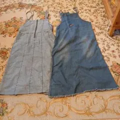 デニム サロペット レディース ジャンバースカート