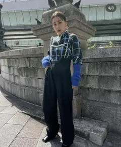 Ameri VINTAGE DROP PEARL SUSPENDER PANTS