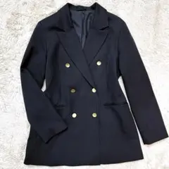 【美品✨】GU ダブルブレストブレザー 紺ブレ 金ボタン 344414 L