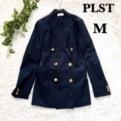 PLST ダブルブレスト 金ボタン ジャケット 紺ブレ　M