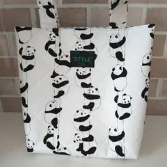 【ラスト一点】パンダ柄キルティングトートバッグ
