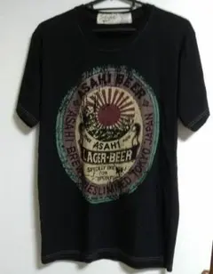 アサヒビール　ダメージ風Tシャツ　表記Mサイズ（S寄り？）のサムネイル