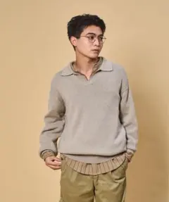 THE BOLDMAN ルーズスキッパーニット
