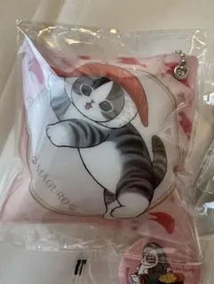 未開封！くら寿司　モフサンド　クッションチャーム2個缶バッジセット