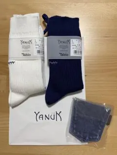 ヤヌーク　Tabio×YANUK リブクルーソックス 25-27cm おまけ付きのサムネイル