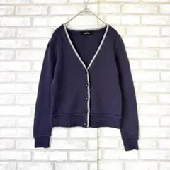 EASTBOY イーストボーイ　カーディガン　紫　V ネック　Lのサムネイル