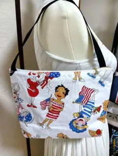 ロラライハリス生地使用 ハンドバッグ、USプリント♡SALE