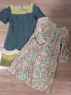 ホコモモラ ワンピース2枚セット 40・42 花柄のサムネイル