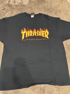 THRASHER フレイムロゴ Tシャツ ブラック