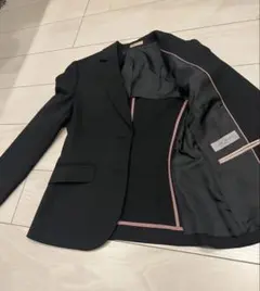 リクルートスーツ 黒 シングルジャケット