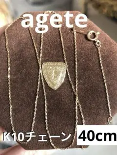 agete✾鳥モチーフ ネックレス K10YG/K10WG - メルカリ