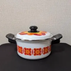 PITCH 両手鍋 ホーロー鍋 カラフルポップ 昭和レトロ 18センチ 2.4L 