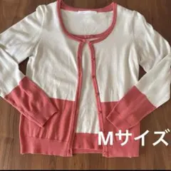 アンサンブル　カーディガン　ニット　リボン　Mサイズ　大人可愛い