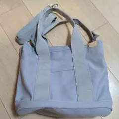 グレー キャンバス ショルダーバッグ