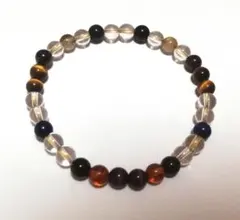 【新品未使用】パワーストーン 天然石ブレスレット タイガーアイ ルチルクォーツ